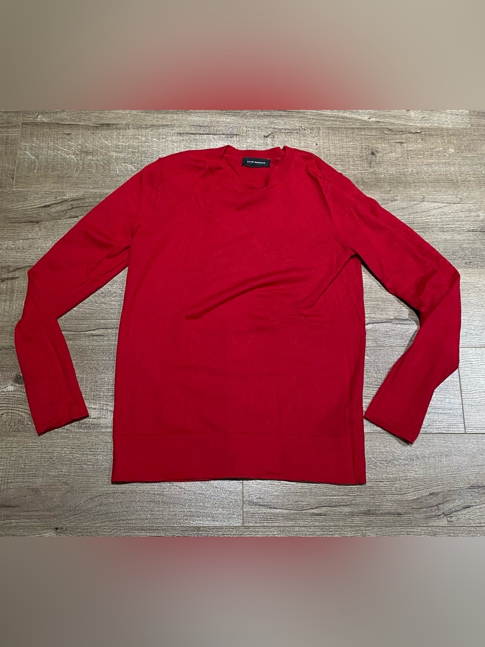 Club Monaco Red Thin Crewneck